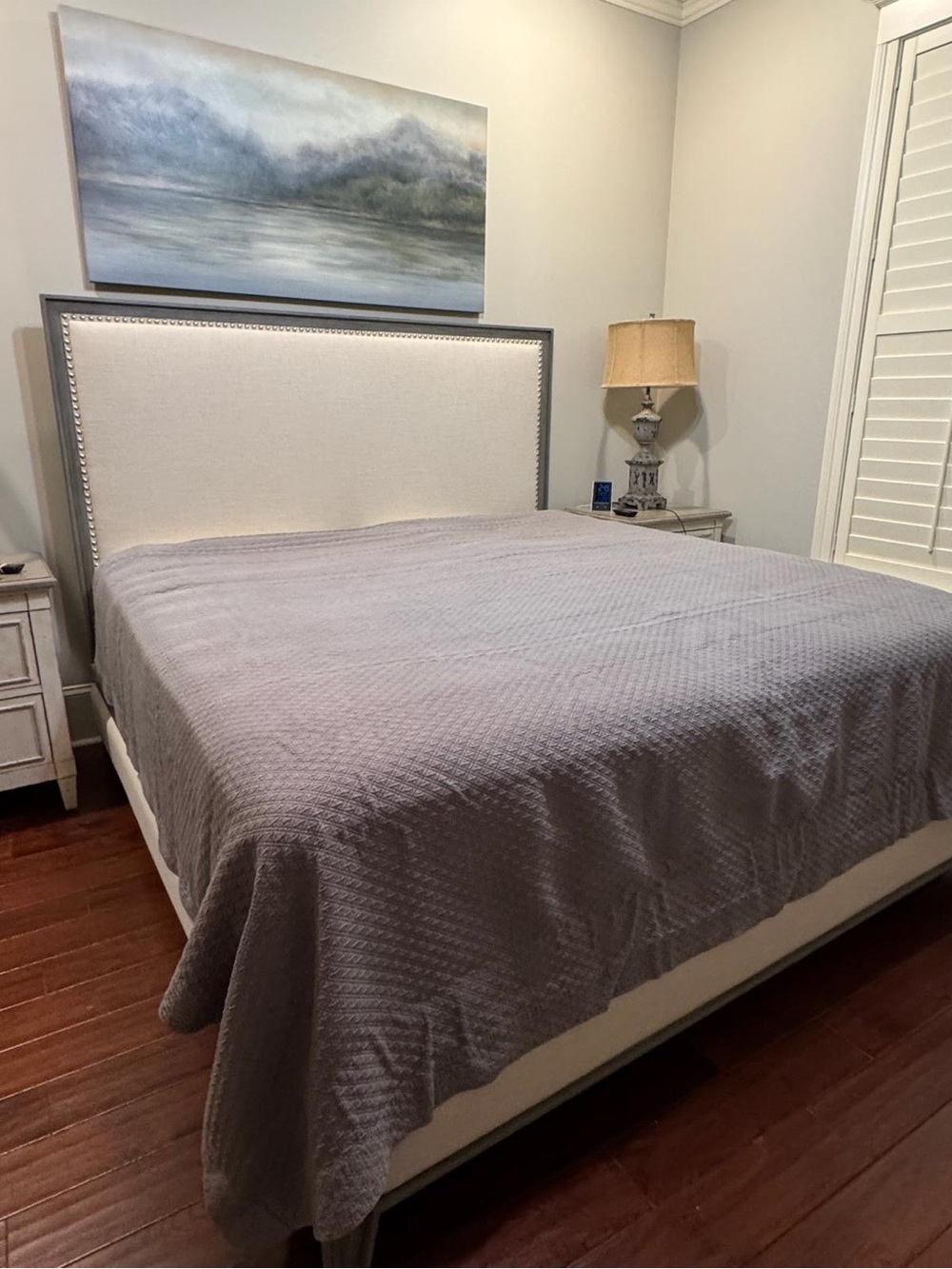 Peacock Alley Soft Gray Quilted Coverlet
